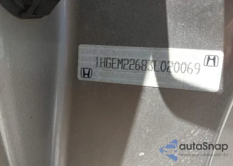 2003 Honda Civic Lx from USA, damaged, VIN 1HGEM22683L020069